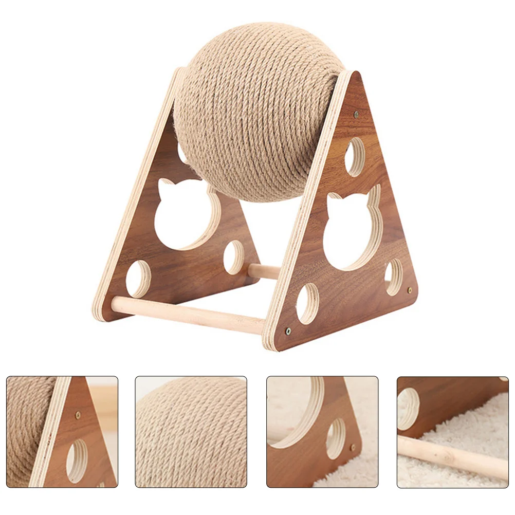 

1PC Sisal Cat Scratcher Cat Orb Scratcher Cat Scratching Plaything Cat Towers Scratch- Resistant Cat Plaything Funny Cat