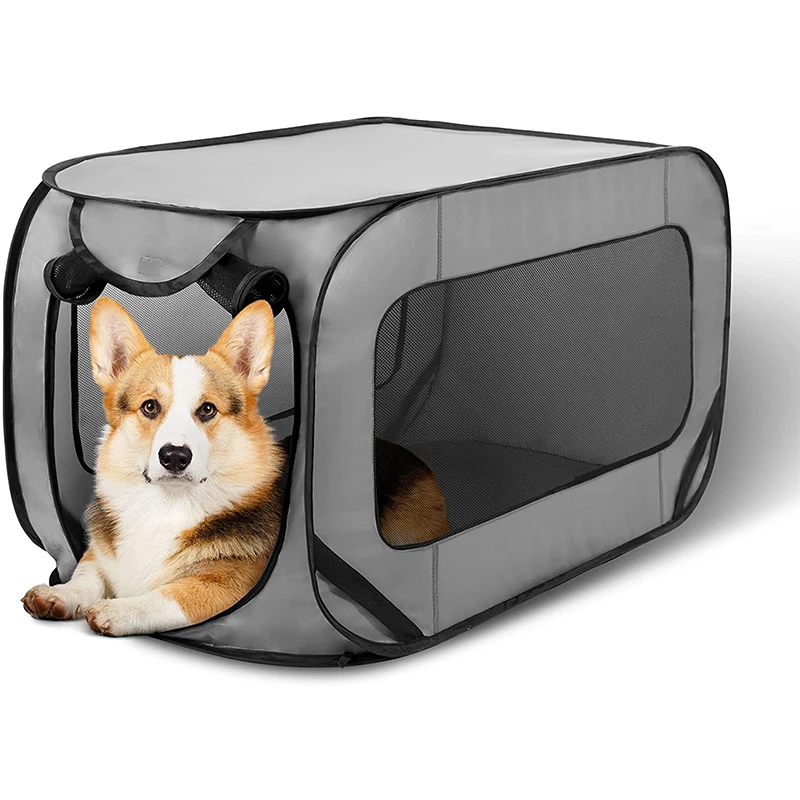 Portable Large Dog Bed Pop Up Dog Kennel Indoor Outdoor Crat