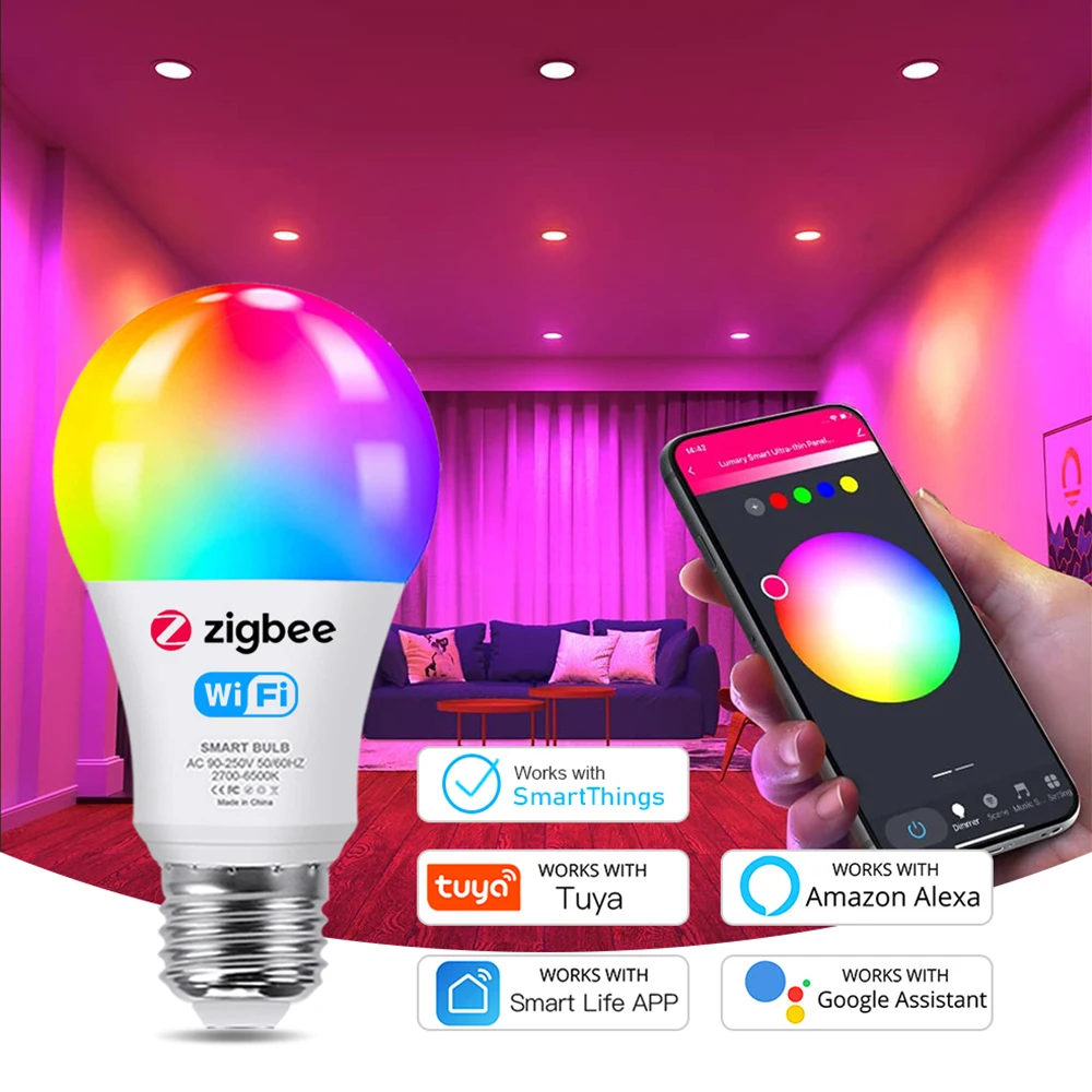 

Умные светодиодные лампы Coolo RGB+WW+CW E27 18 Вт