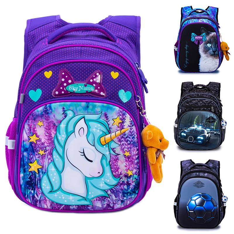 

Unicorn Backpack Girls Orthopedic Boys School Bag Children Primary School Grade 1 Cartoon Knapsack Kids Satchels Mochila Infant