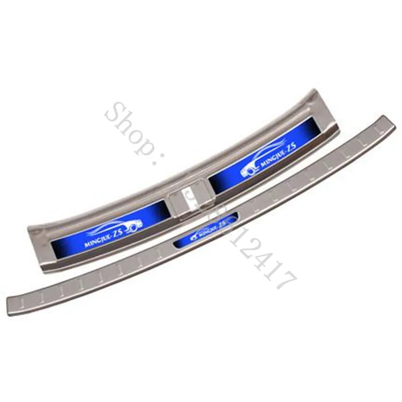 

Car-Styling For MG ZS 2017 2018 2019 Accessories Stainless Steel Rear Bumper Protector Sill Trunk Tread Plate Trim
