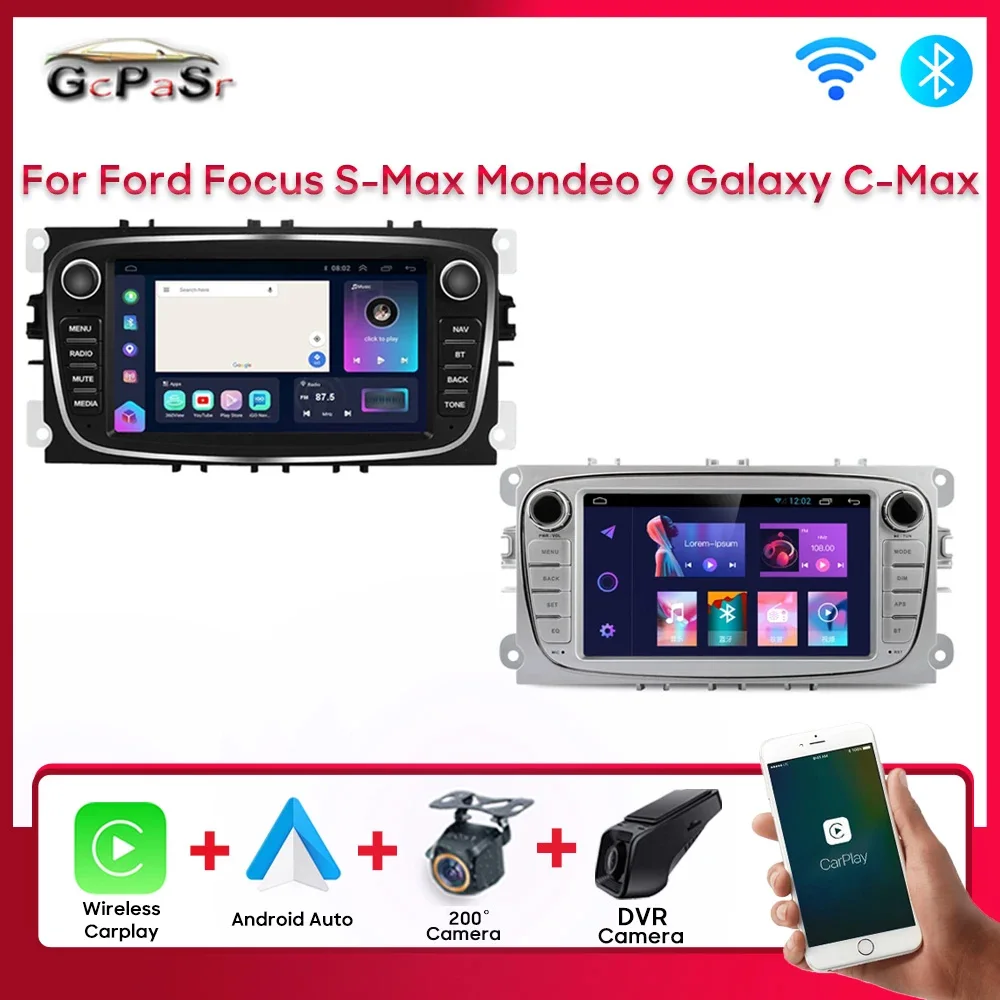 7-дюймовый Android-плеер для Ford Focus S-Max Mondeo 9 Galaxy C-Max Автомобильный мультимедийный