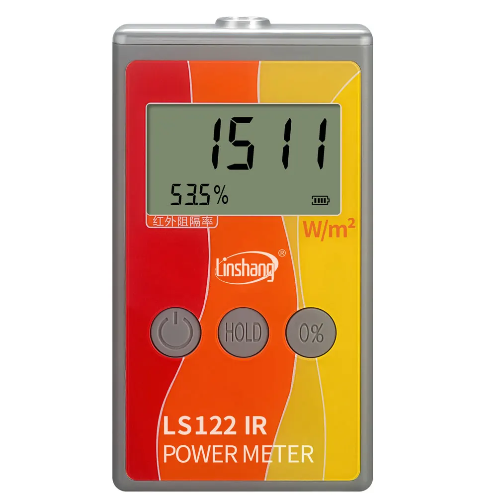 

Linshang LS122 with Infrared Radiation Intensity IR Rejection Heat Insulation Rate Handheld Solar Power Meter