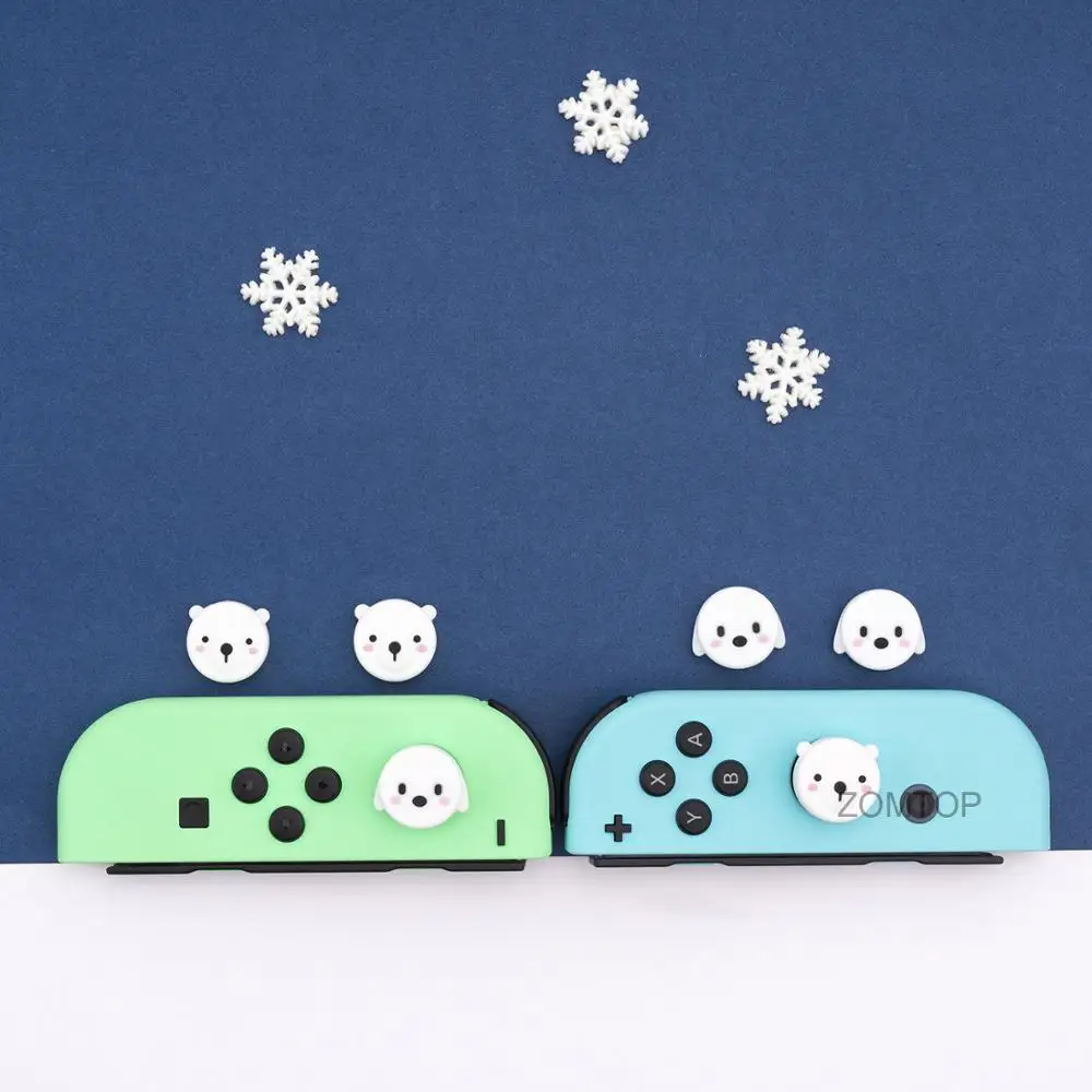 

Cute Bear Cat Thumb Grips for Nintendo Switch Joystick Cover Shell JoyCon Handle Case Rocker Cap for Nintendo Switch Accessories
