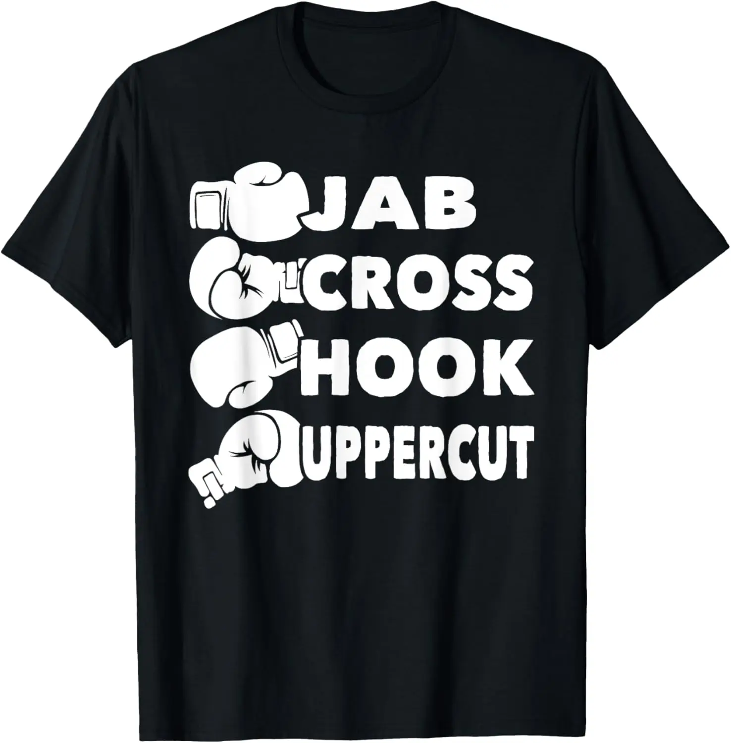 Jab Cross Hook Uppercut — футболка для любителей бокса в тренажерном зале кикбоксинга