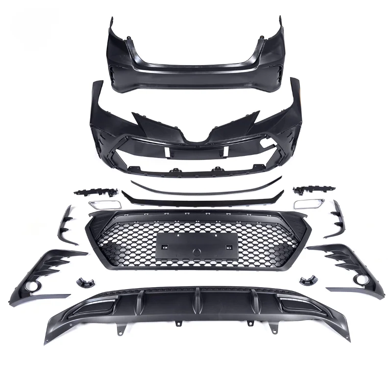 

KM for Toyota corolla 2018-up bodykit front bumper rear bumper body kits facelift grille spoiler bodykit rear diffuser