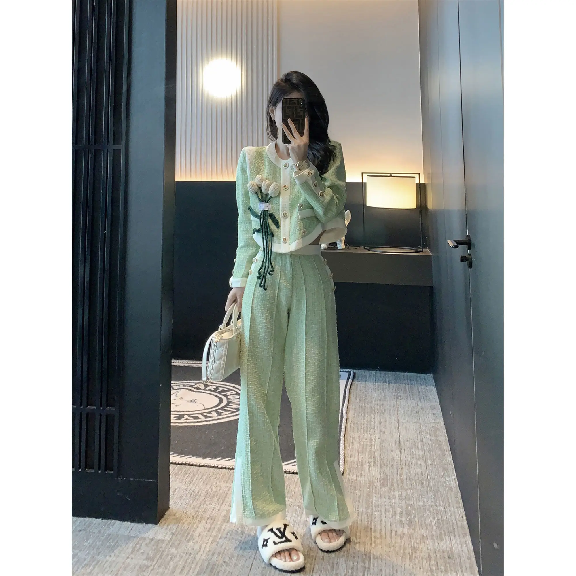 Женский спортивный костюм из двух предметов милый пиджак с длинным рукавом и