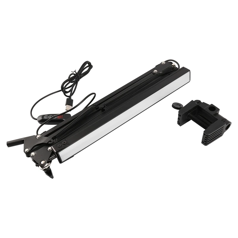 

Настольная лампа, приглушаемая офисная лампа с длинной рукояткой, 3 режима освещения, 10 уровней яркости, зарядка через USB