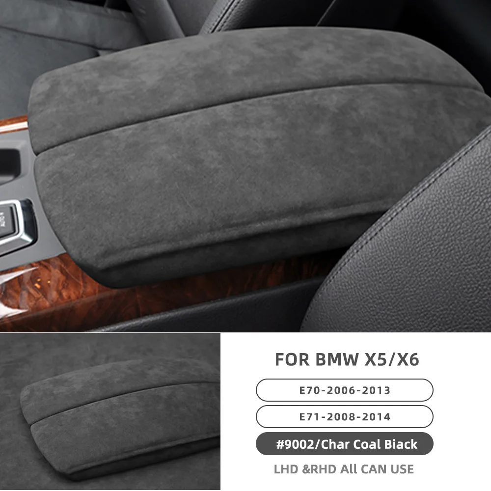 

Для BMW X5 E70 2006-2013 X6 E71 2008-2014 итальянская замшевая Автомобильная Центральная консоль подлокотник коврик крышка отделка Аксессуары-поворотный мех