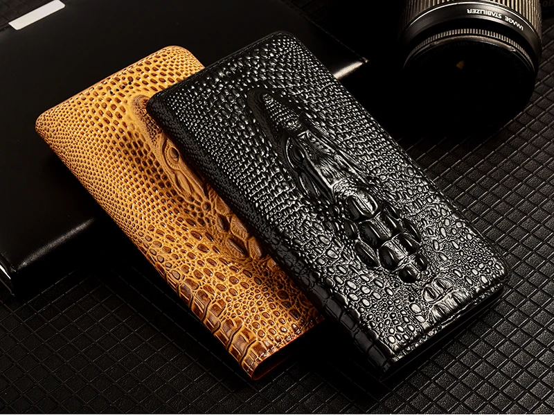 Чехол из натуральной кожи с рисунком головы крокодила для Oneplus 8 8T 7 7T 6 6T 5 5T 3 3T Pro