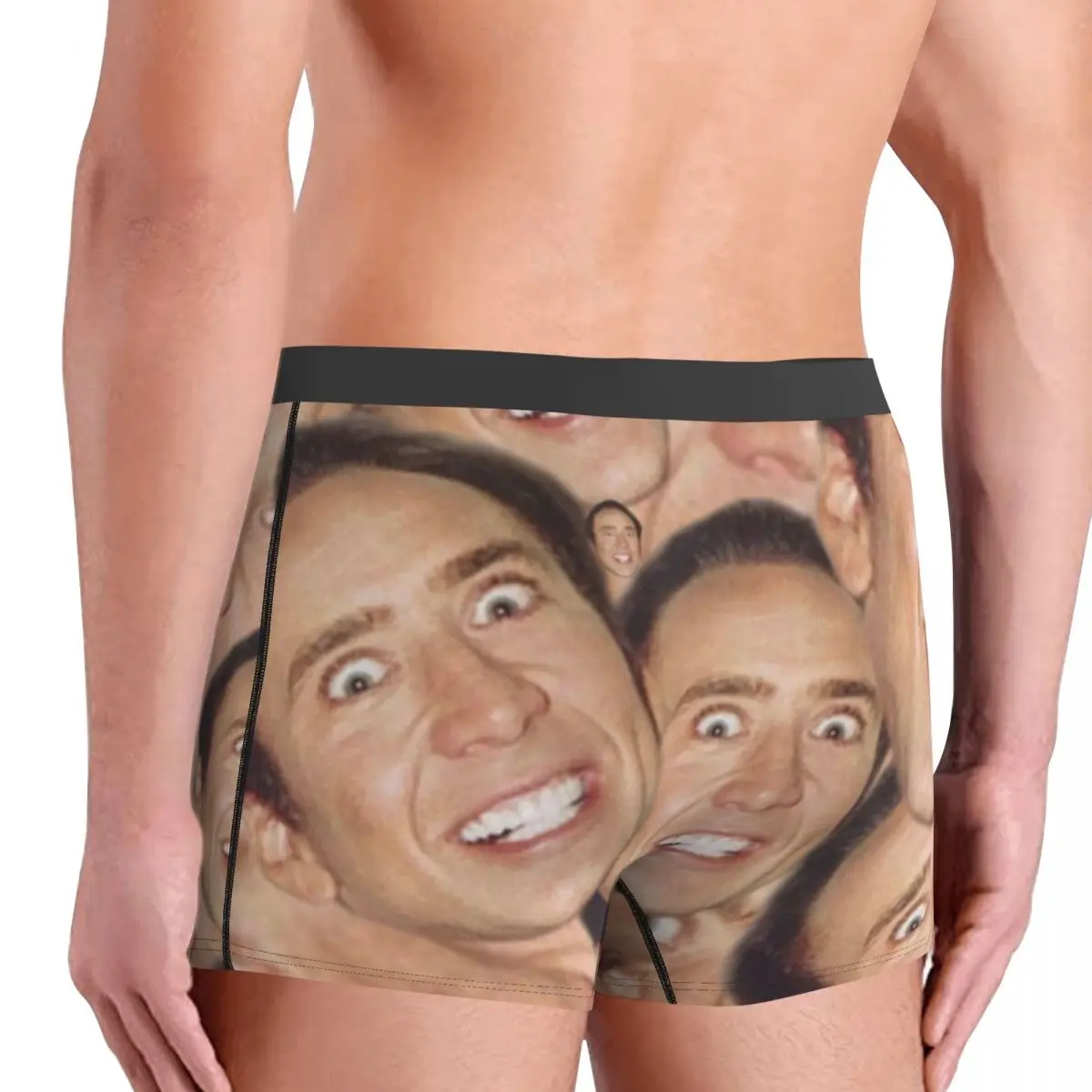 Nicholas Cage Underwear Nicolas Cage Face Collage Design Pouch Boxershorts Customs Shorts Briefs Sexy Men Underpants Big Size images - 5