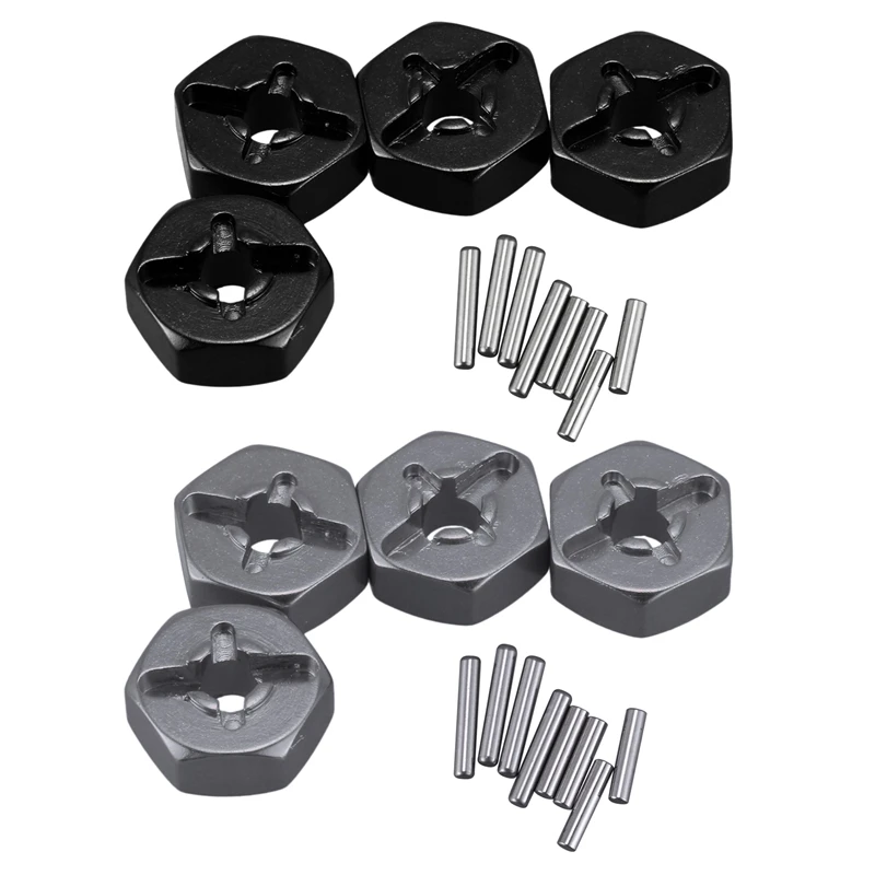 

2 комплекта Алюминиевый сплав 12 мм комбайнер ступицы шестигранный адаптер обновления для Wltoys 144001 1/14 RC автомобильные запасные части, черный ...