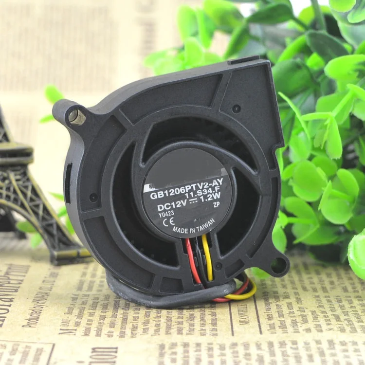 

Совершенно новый оригинальный Φ 6025 12V 1,2 W 6 см турбинный вентилятор 3 линии