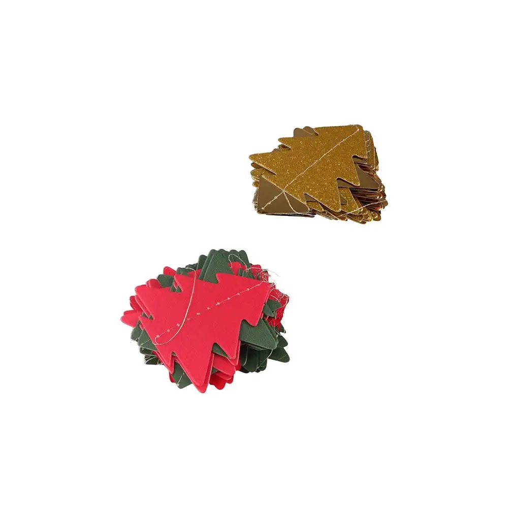 Зеленая рождественская елка подвесная гирлянда лесная тематическая бумага