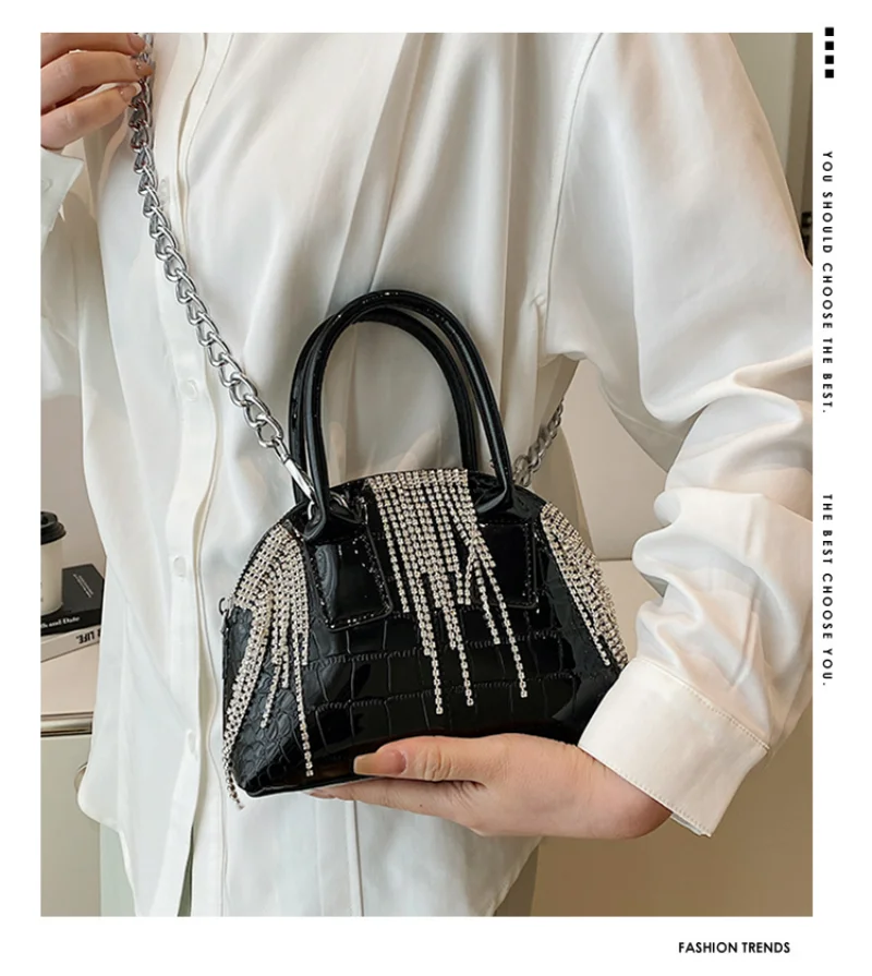 2023 New Tassel Fashion Small Handbags Luxury Designer Chain Crossbody Bags Summer Casual Vintage MultiColour Shoulder For Women