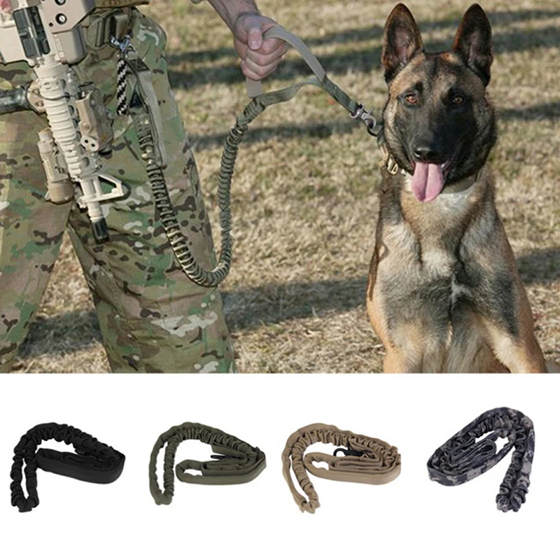 

Elastic Pet Collars Dog Collars Harnesses Dog Leads Dog Leash 1000D Nylon Tactical Military Police Dog Training Leash