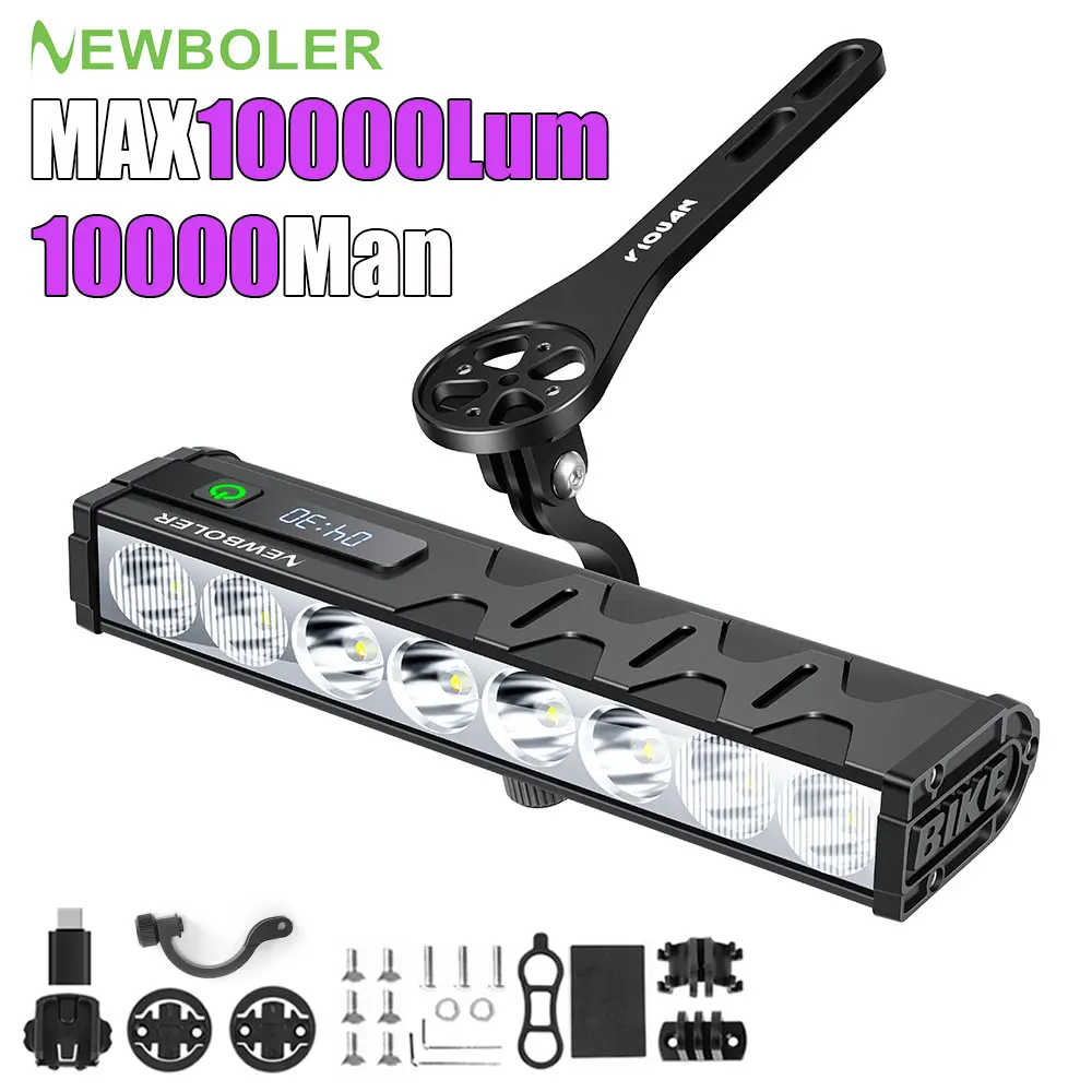 Фонарик велосипедный NEWBOLER 10000 лм мАч с USB-зарядкой
