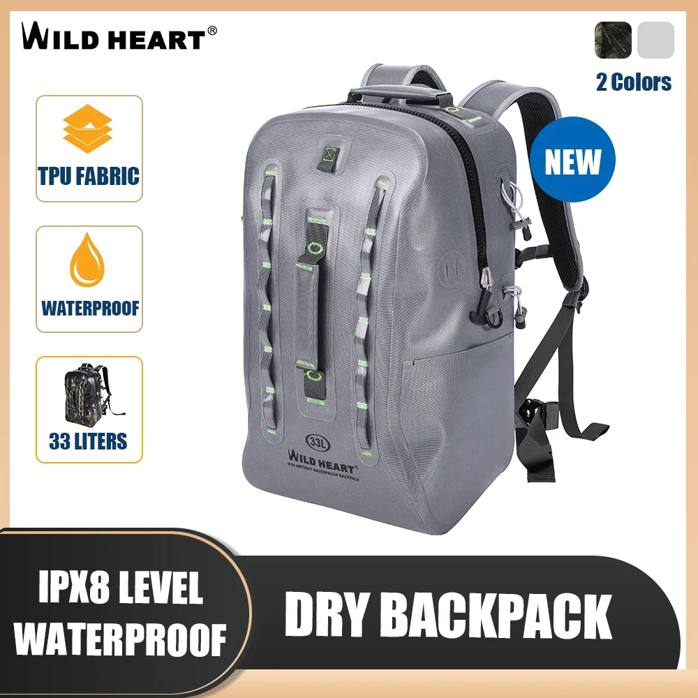 TPU IPX8 Airtight and Waterproof Zipper Backpack Completely Waterproof Dry Bag For Sailing, Boating, Fishing, Swimming