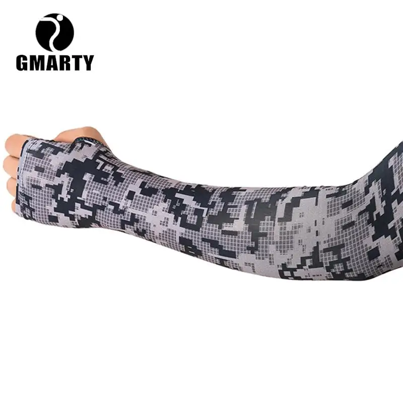 

Sports Arm Sleeves On Hand Sun UV Protection Cycling Fishing Running Ice Silk Long Tattoo Sleeve Anti-Sunburn Cuff Cover