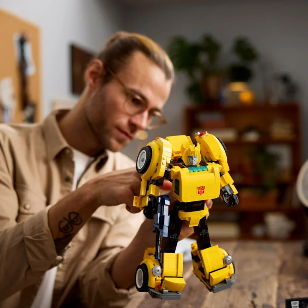 Желтый Робот-трансформер Набор Строительных Блоков 10338 Строительная Игрушка Для