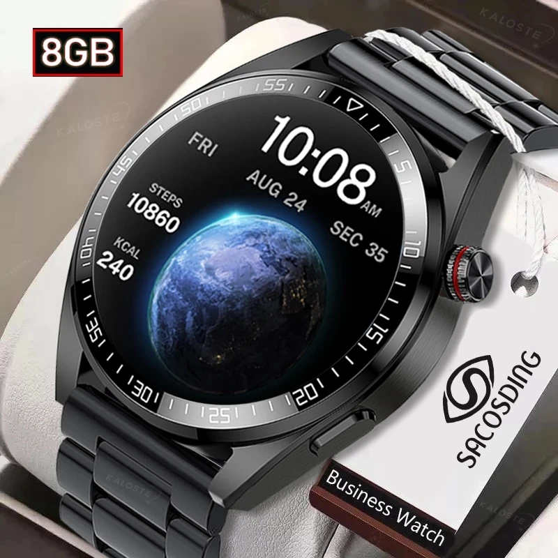 

Мужские Смарт-часы с поддержкой Bluetooth, экран 2023 дюйма, 8 Гб