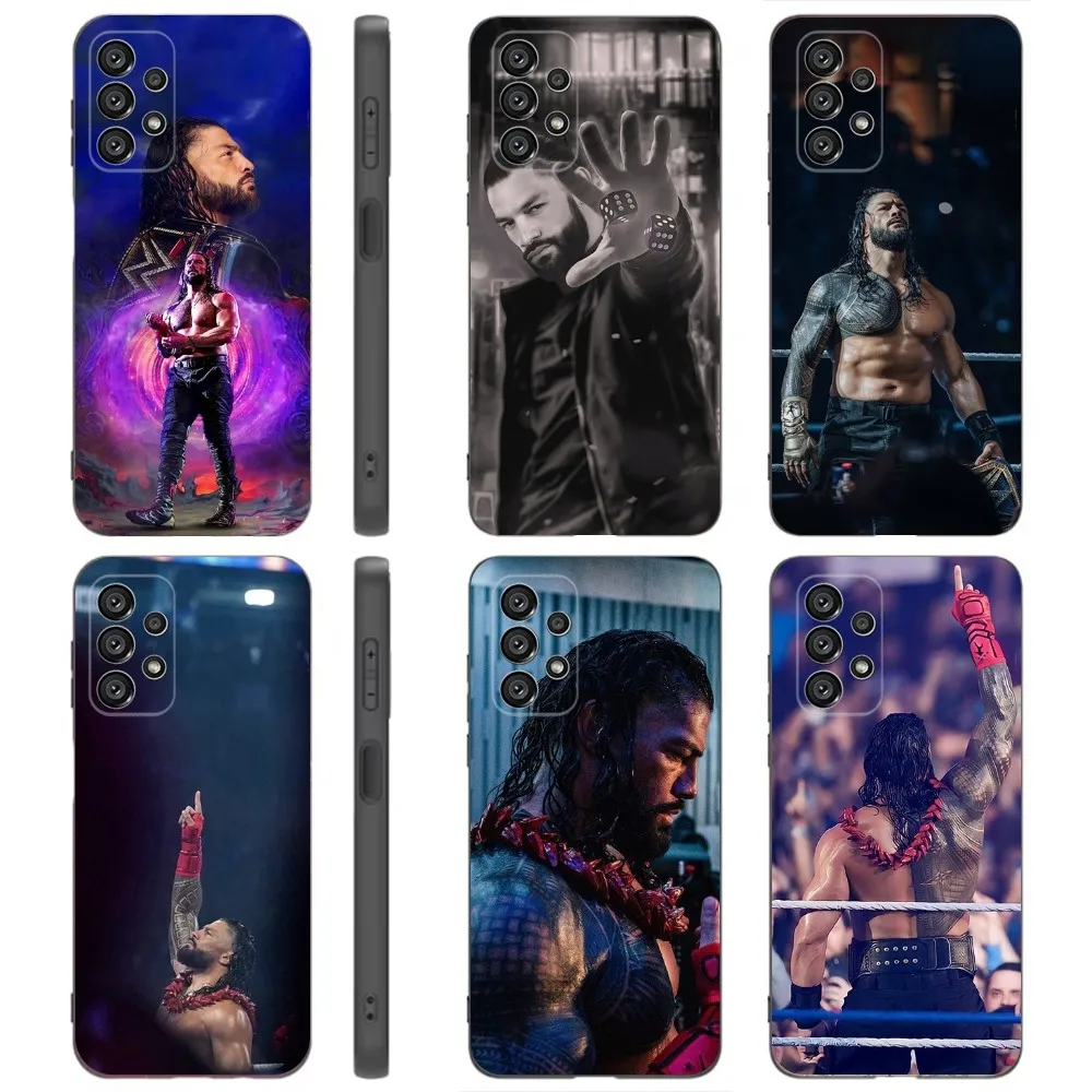 WWE R-Roman Reigns Phone Case For Samsung Galaxy A91 A80 A73 A72 A71 A53A52 A32 A31A22 A21s A20 Black Cover