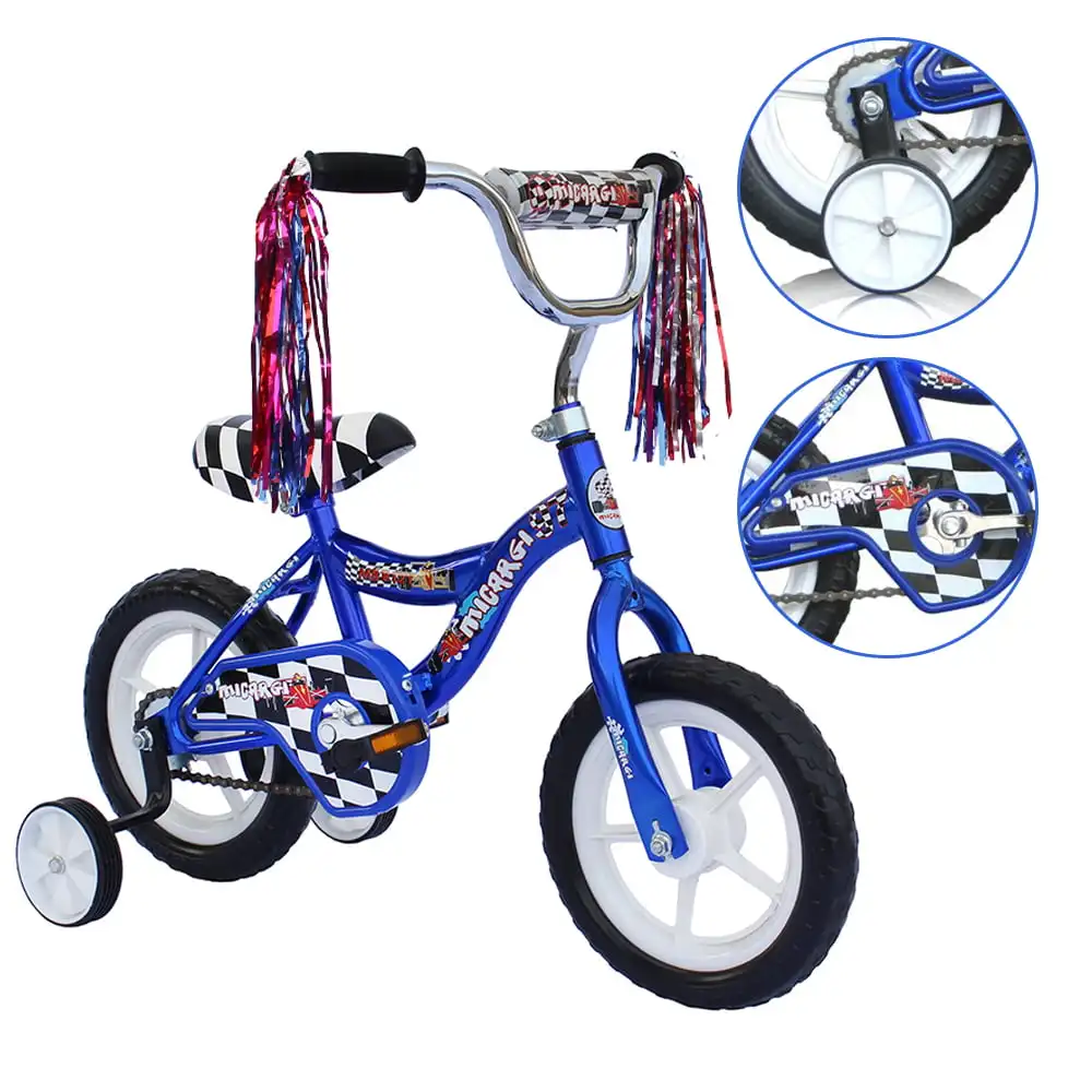 

12 In. Bike for 2-4 Years Old Kid's, EVA Tires and Training Wheels, Great for Beginner