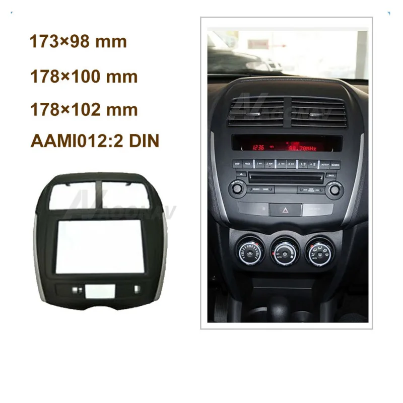 

Car Stereo Dashboard Dash CD Trim Mount Kit Frame Double Din Car Radio Panel Fit for Mitsubishi ASX Outlander Sport 2012