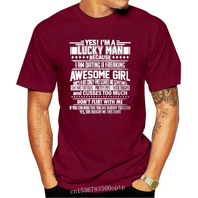 

Camiseta для мужчин, одежда для частей превосходной женщины, с надписью «Yes A Lucky Man», «I Am data A Freaking»