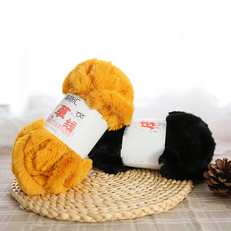 

100g/Roll DIY Faux Fur wool Hair Mohair Cashmere for Hand Knitting Crochet Sweater Thread Baby Clothes Scarf Fluffy Mink Yarn