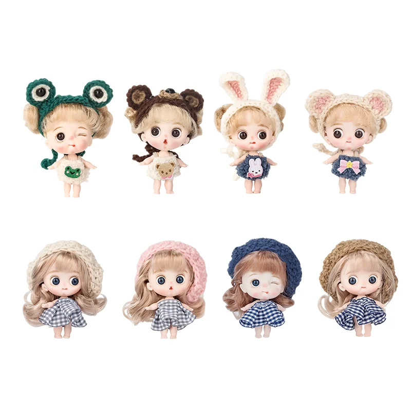 Новинка Kawaii 1/12 детская карманная кукла 10 см Ob11 куклы с одеждой наряд платье