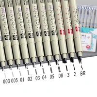 1pcs kawaii black cherry oil waterproof ink needle liner pen writting painting children stationery school supply marker pens