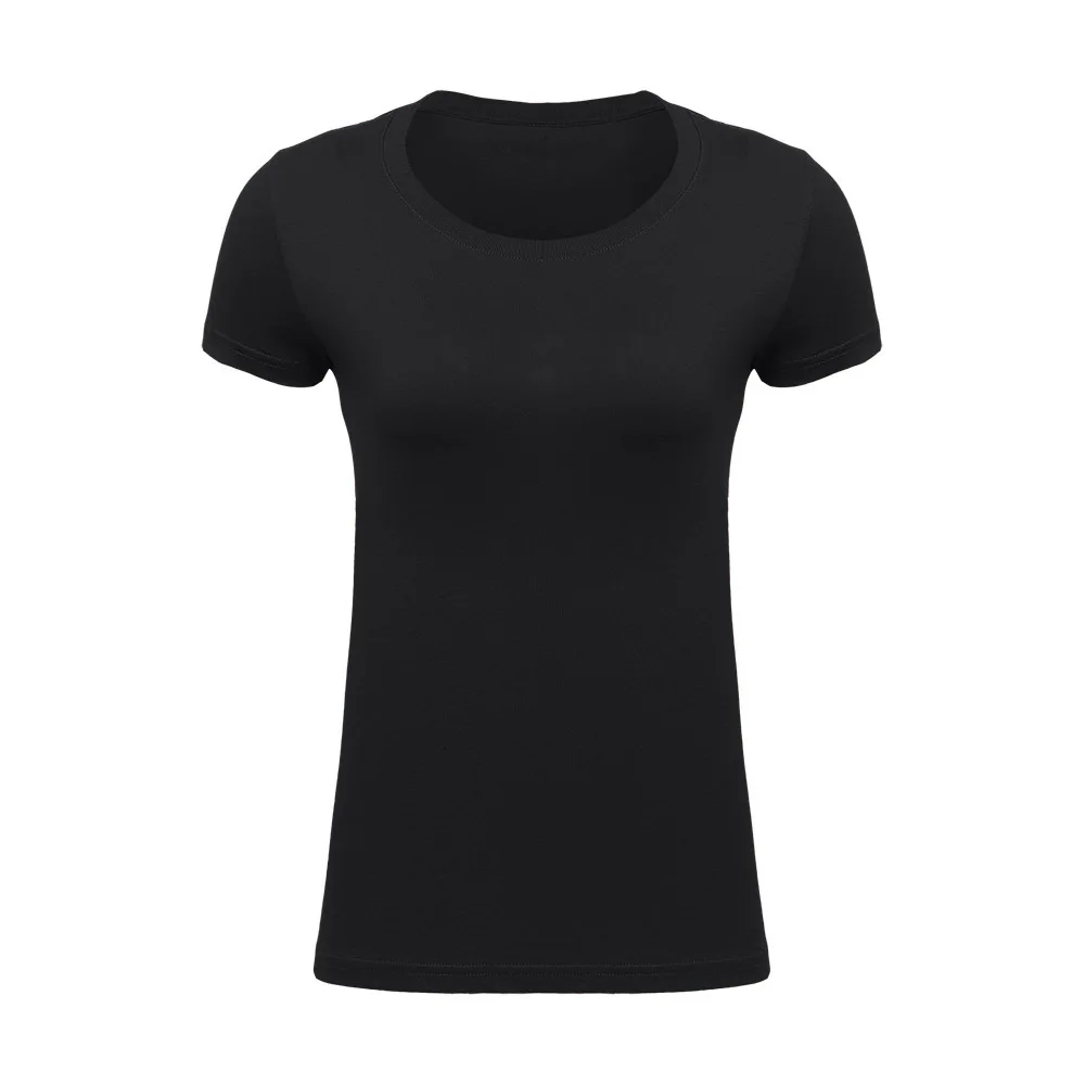 

New fashion shirt women's cotton elastic t-shirt casual black