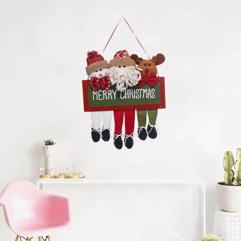 

1pc Christmas Door Decor Door Sign Wall Sign Window Hanging Decoration for Shopping Mall Office Cafe Restaurant