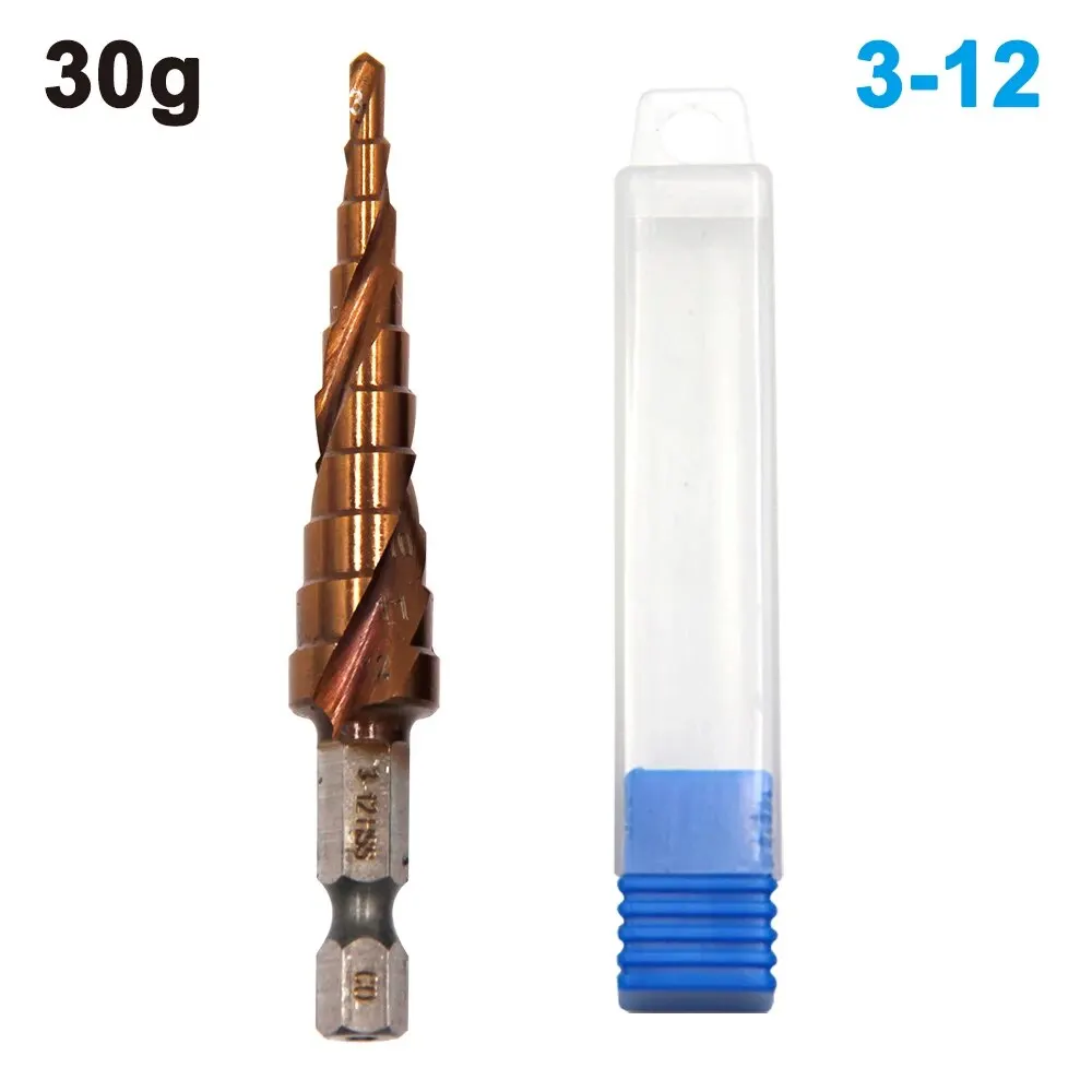 

Спиральное ступенчатое сверло M35 с кобальтом 3-12/4-12 мм