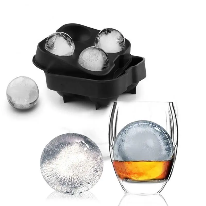 

Whiskey Ice Cube Maker Ball Mold Mould Brick Round Bar Accessiories High Quality Black Color Ice Mold Kitchen Tools