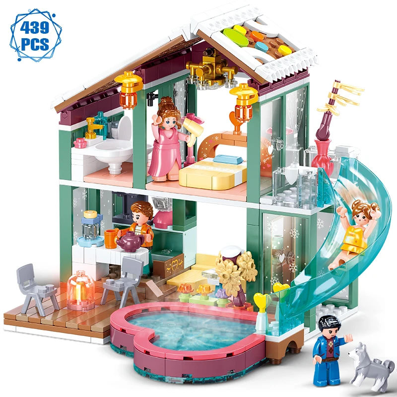 Конструктор Горячие пружины для девочек Детский конструктор сделай сам