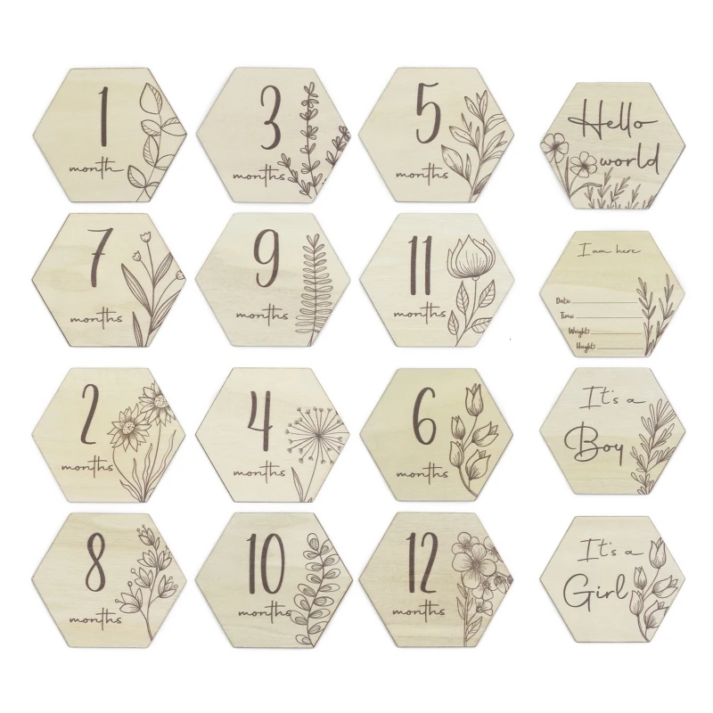 

Baby Monthly Card Milestone Cards Pregnancy Keepsake Message Collection Card