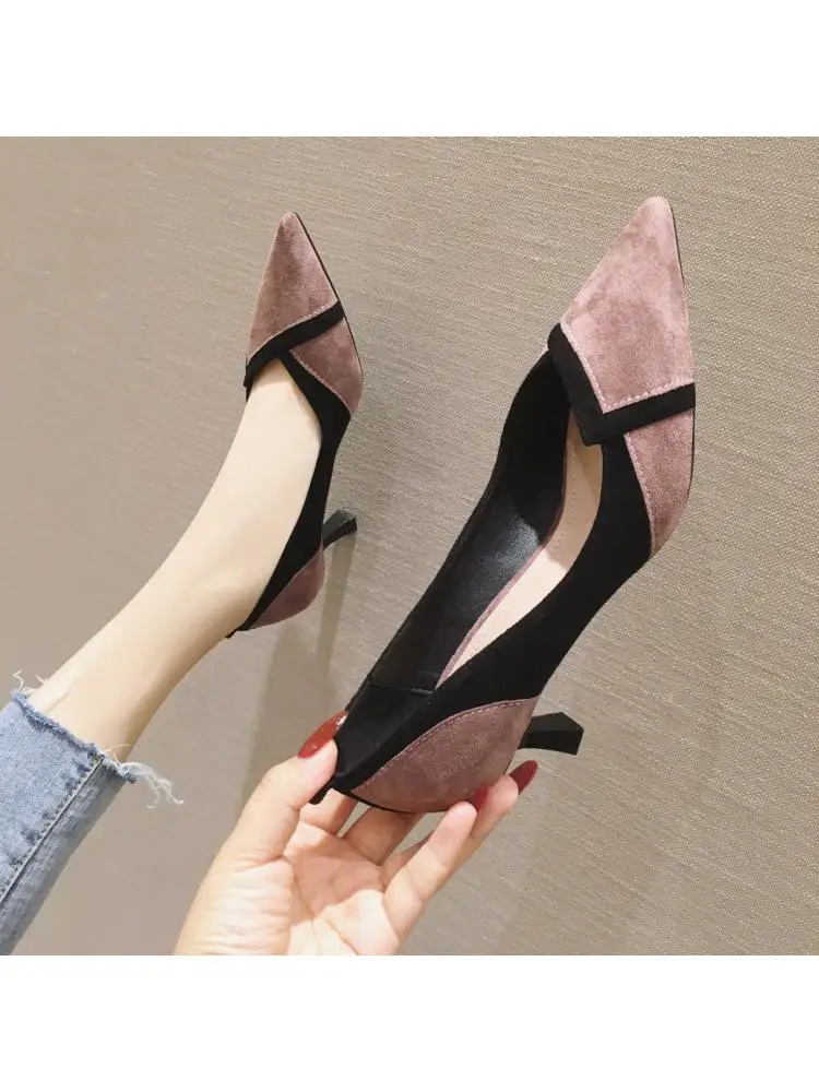 

Туфли-лодочки женские на тонком высоком каблуке, 33-40 см, 5,5/7,5 см