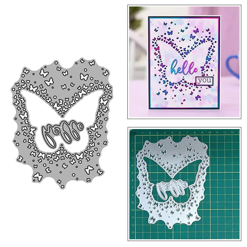 Hello Butterfly пресс-формы для скрапбукинга из стали серебристого цвета