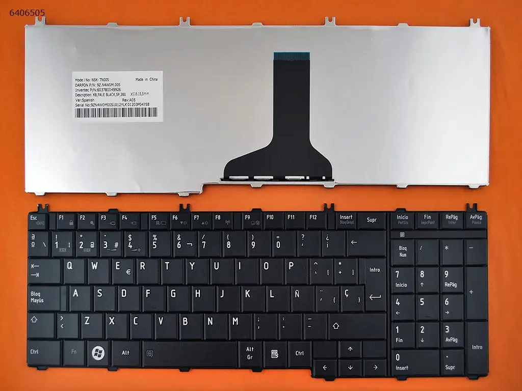 

SP Клавиатура для ноутбука TOSHIBA Satellite C650 C660 L650 L670 L650D L655 L655D L660 L665 L755D L770 L770D L775 L775D C665, Черная