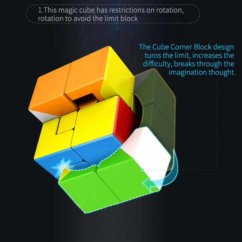 [Picube] MoYu Meilong Puppet One Pupped Two 2x2 3x3 Bandaged Magic Cubes 2x2x2 3x3x3 Cubo Magico Speed Puzzle Game Kids Fun Toy |