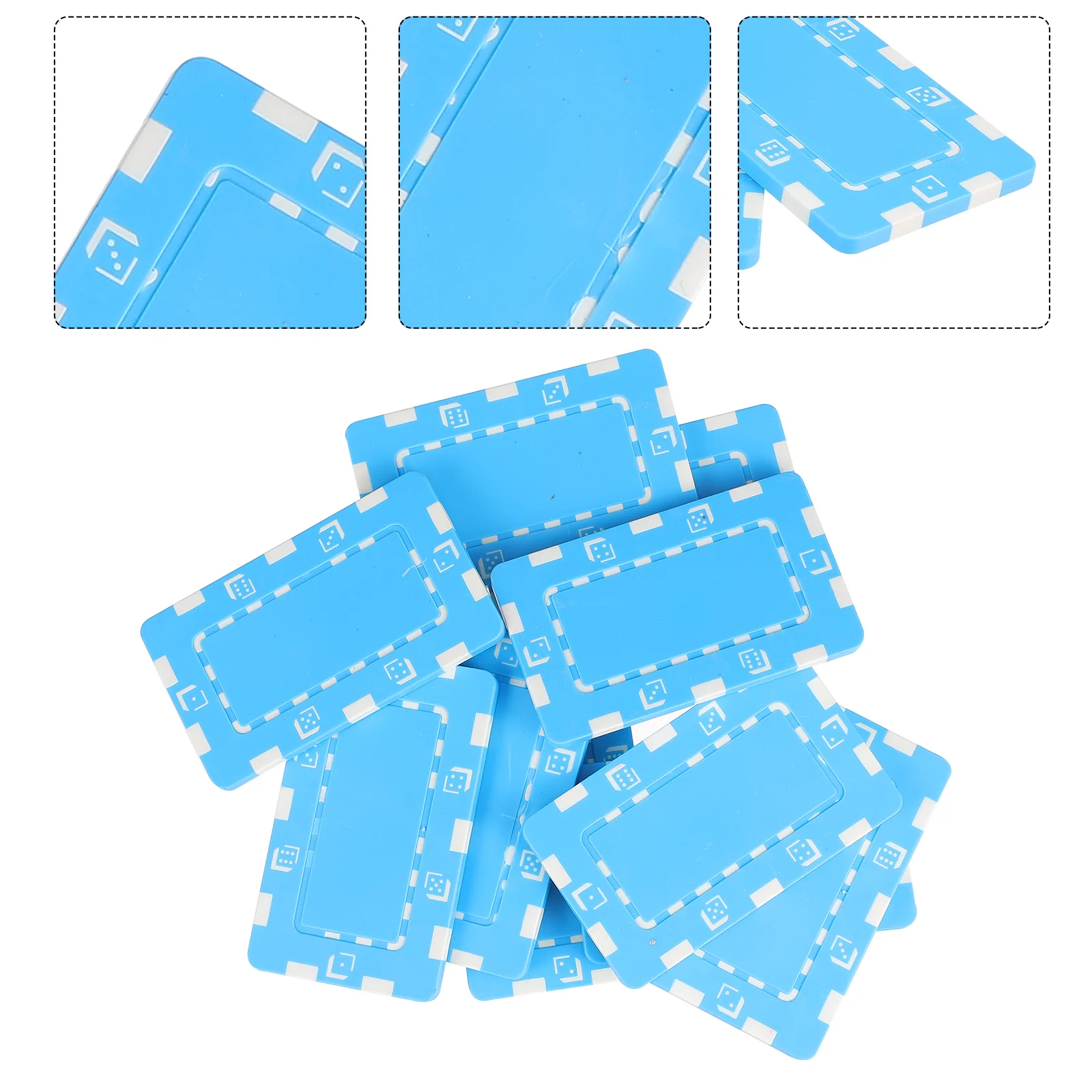 

10pcs Texas Poker Chip Mahjong Game Coins Plastic Poker Gambling Props Chips Kit