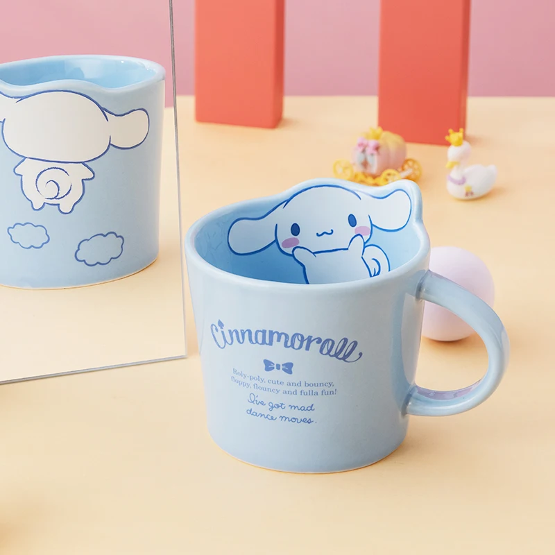 Розовая кавайная мультяшная персональная керамическая чашка My Melody Purin Dog аниме