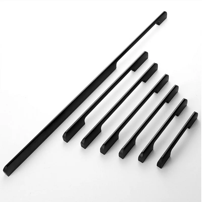 

Long Furniture Handles Three-hole Extended Door Furniture Pen Golden Wardrobe Pulls Kitchen Cabinets Cupboard Knobs Living Room