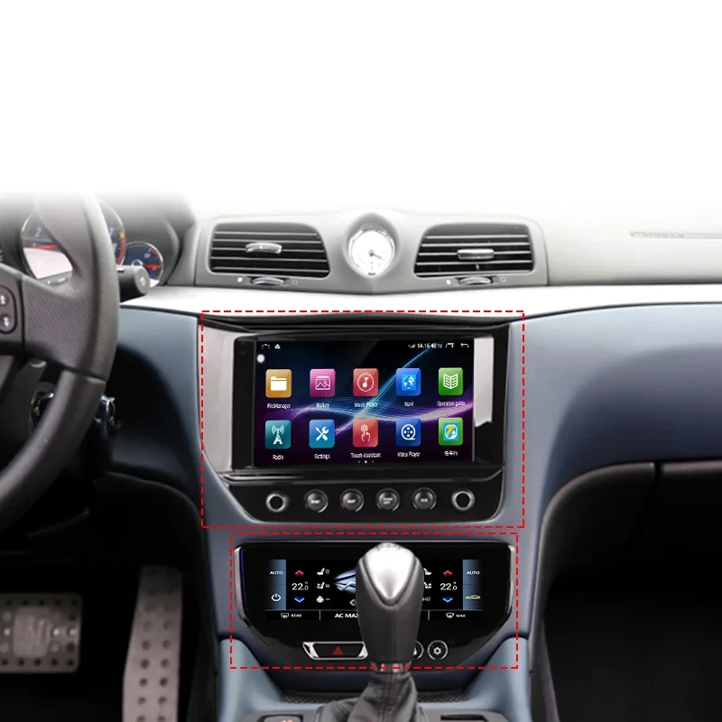 Автомобильный радиоприемник на Android 13 256 ГБ для Maserati granatro GT 2007-2017 сменный стерео