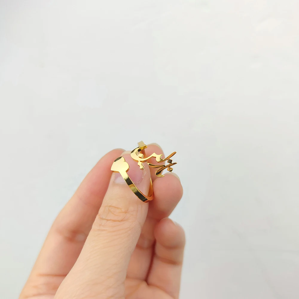 Арабское Золотое кольцо с именем на заказ для женщин персонализированные