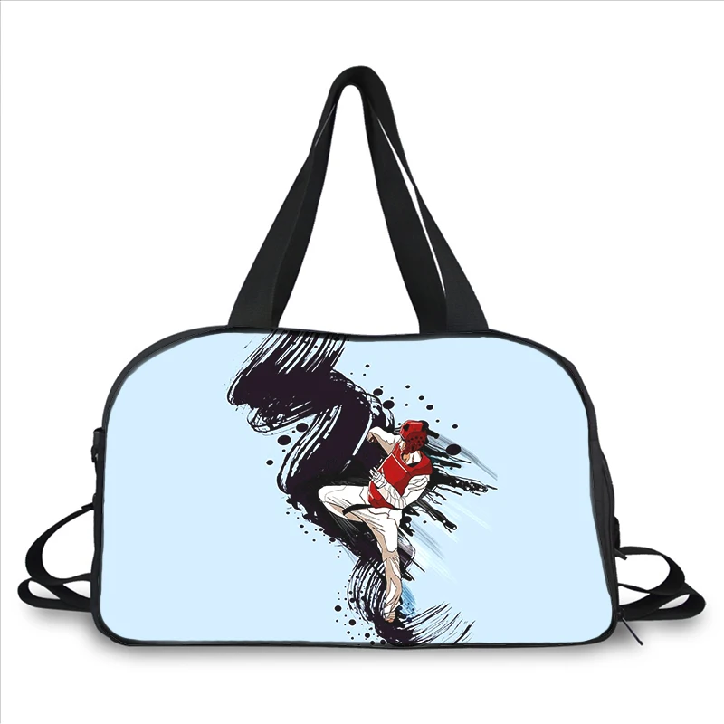 Kungfu Taekwondo  3D printing fashion trend portable large capacity multi function messenger bag travel bag