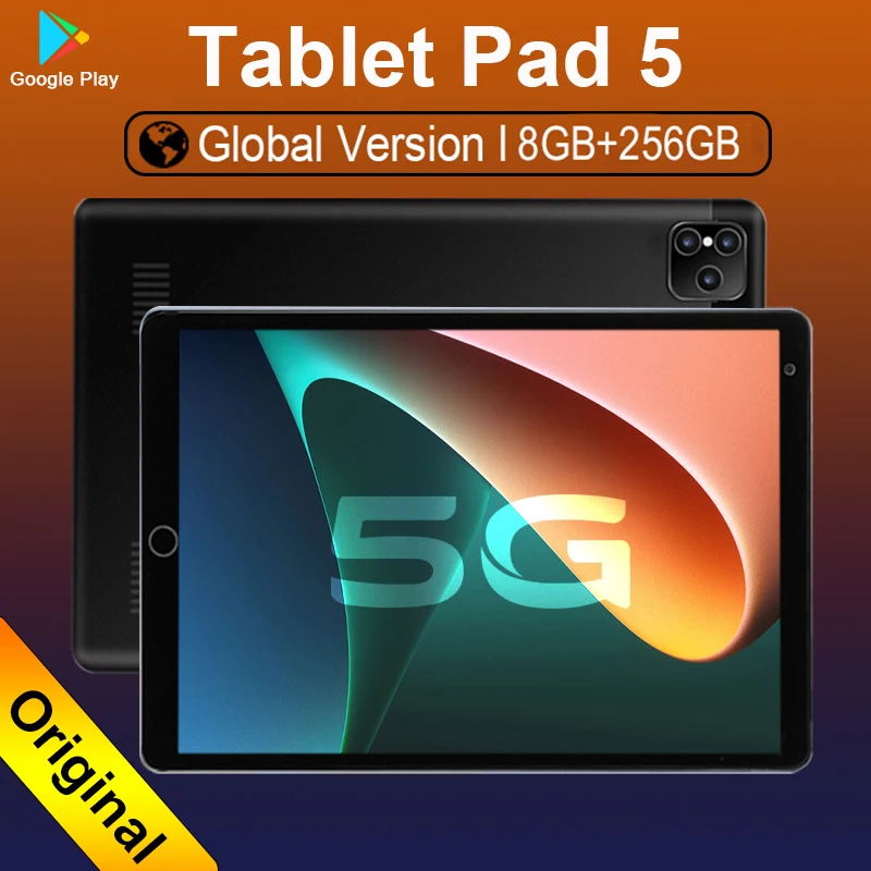 2022 Global Firmware Pad 5 Tablet 8 Inch LCD Screen 8GB RAM 256GB ROM Tablette Android 6000mAh Dual SIM 5G Android Tablets Pad 5