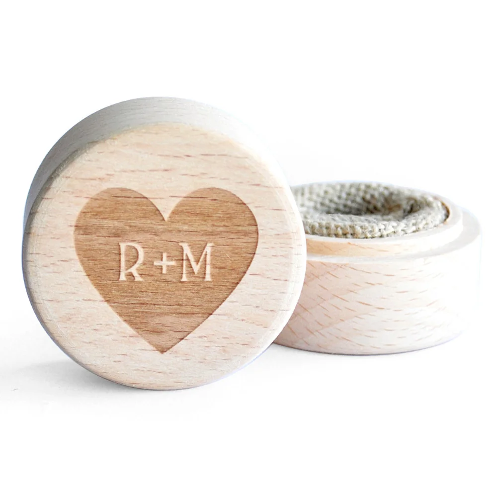 

Personalized Wooden Ring Box Rustic Wedding Ring Bearer Box Engagement Ring Holder Anniversary Gift Custom Wedding Decor